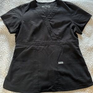 Greys Anatomy Women’s Scrubs Top - Black - Size Medium